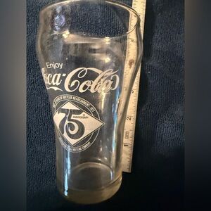 COCA-COLA 75TH ANNIVERSARY SET OF FOUR GLASSES - VINTAGE
